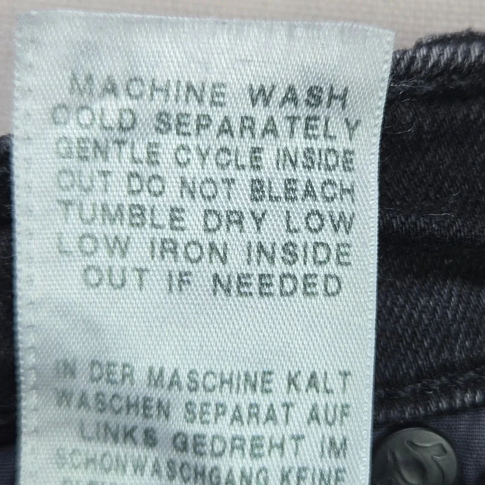 True Religion Halle Mid Rise Super Skinny‎ Jeans Black Wash Zipper Ankle Size 28 - Picture 11 of 15